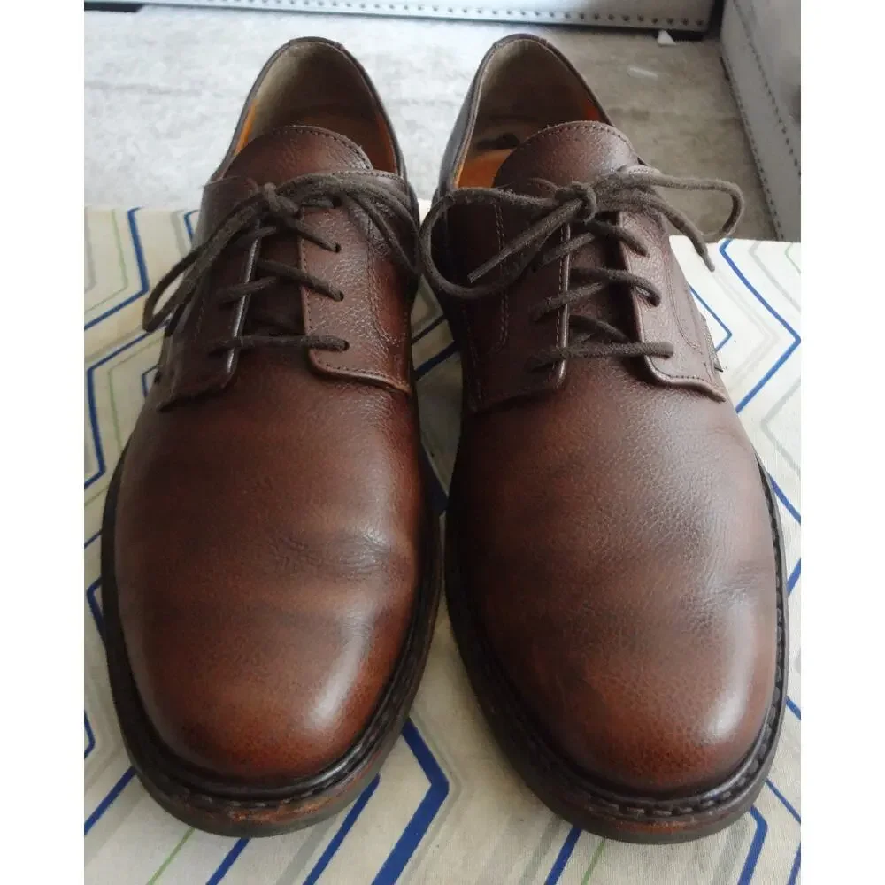 Mephisto Marlon Dress Shoes Men 9 Brown Pebble Leather Air Relax Goodyear Oxford